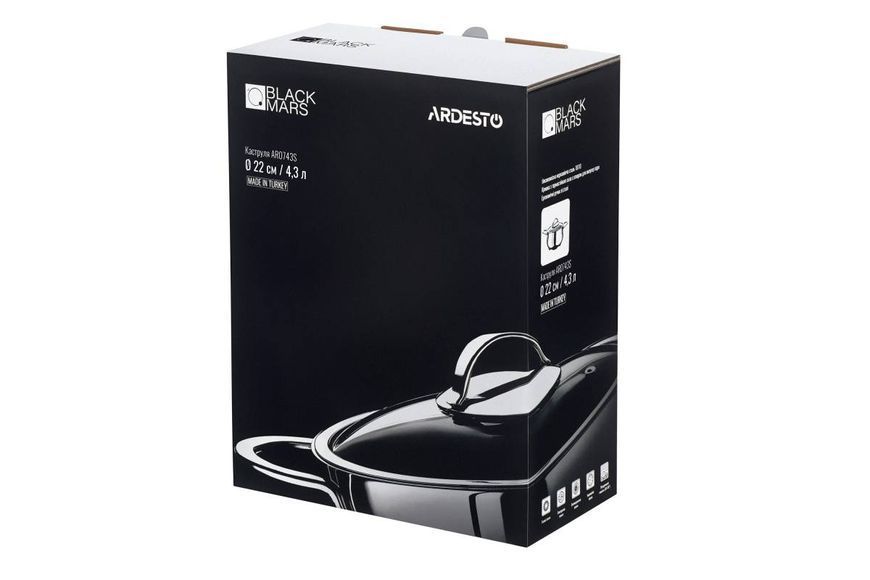 Кастрюля Ardesto BLACK MARS 4,3л (AR0743S) AR0743S фото