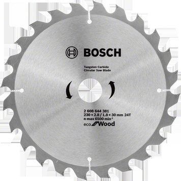 Диск пиляльний Bosch Professional Eco for Wood 230x30-24T 2.608.644.381 фото