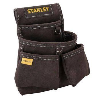 Stanley Сумка теслярська на пояс подвійна шкіряна 30 х 7 х 33 см STST1-80116 фото