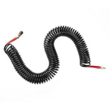 Шланг BLACK M-Flex 6.5х10мм, 20м спіральний поліуретановий з поворотним шарніром, латунними швидкороз'ємними PT-1795 фото