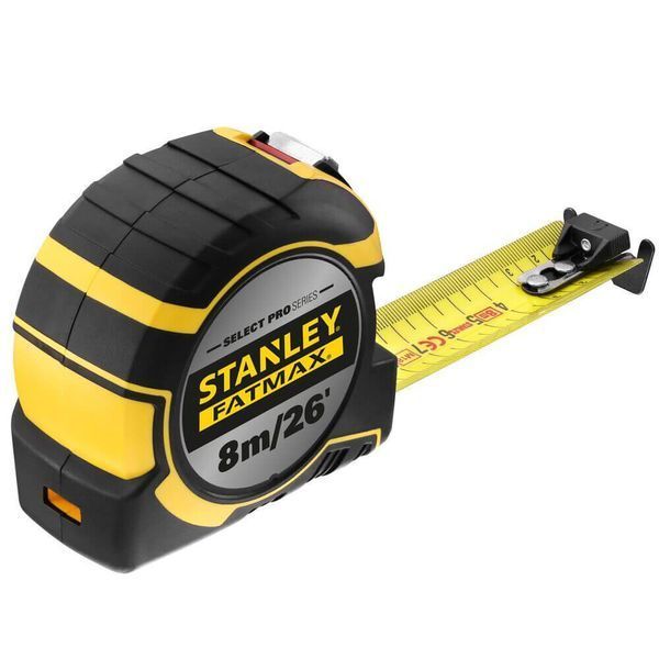 Рулетка измерительная FatMax&reg;Autolock длиной 8 м/26, шириной 25 мм, в обрезиненном корпусе, с двойной шкалой STANLEY FMHT43243-0 FMHT43243-0 фото