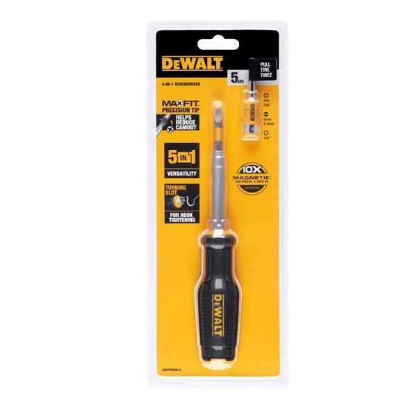 Отвертка &ndash; набор FULL FIT 6 Way с двумя сменными битами DeWALT DWHT66569-0 DWHT66569-0 фото