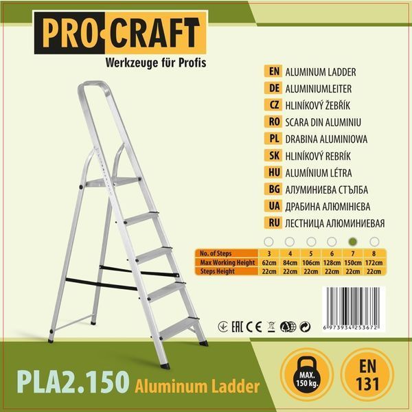 Драбина-стрем'янка алюмінієва Procraft PLA2.150 PC-002151 фото