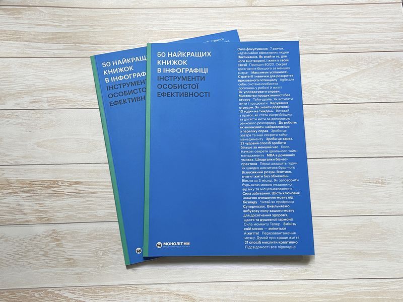 50 лучших книг в инфографике. Инструменты личной эффективности 978-617-7966-59-2 фото