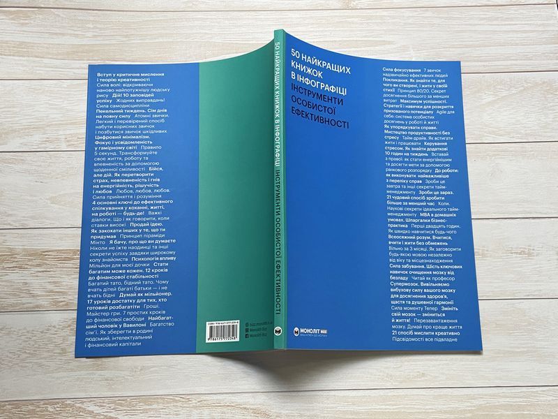 50 лучших книг в инфографике. Инструменты личной эффективности 978-617-7966-59-2 фото