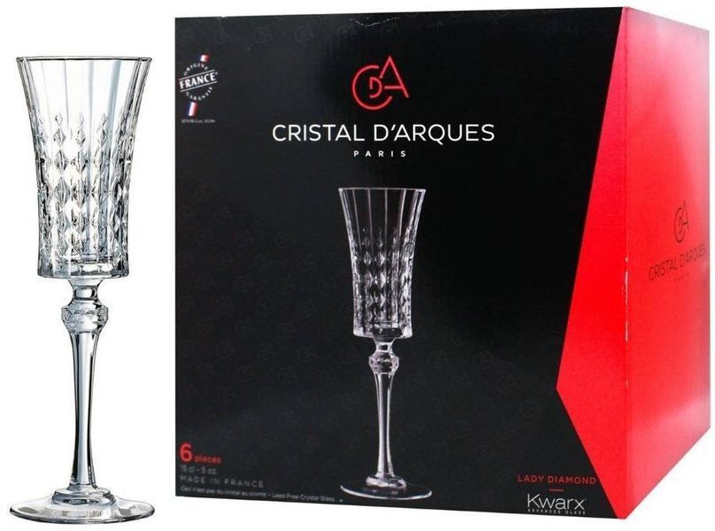Набір келихів Cristal d'Arques Paris Lady Diamond, 6х150 мл L9742 фото