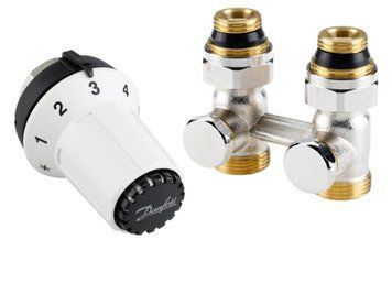 Комплект радиаторных терморегуляторов Danfoss RAS-CK+RLV-KS 1/2", прямой (013G5275) 013G5275 фото