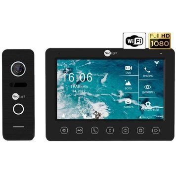 Видеодомофон KAPPA+ HD WF Black, вызовная панель PRIME FHD Black с уголком 99-00014487 фото