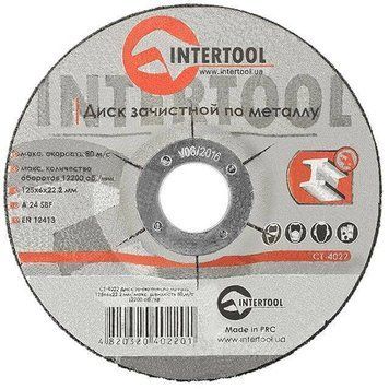 Диск зачистный по металлу 125x6x22.2 мм INTERTOOL CT-4022 CT-4022 фото
