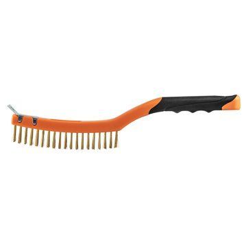 Щітка дротяна Neo Tools пряма, 3х19 рядів, прямий дріт 0.3мм, 345мм, двокомпонентне руків'я 39-032 фото