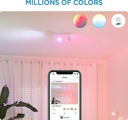 Розумний накладний точковий світильник WiZ IMAGEO Spots 3х5W 2200-6500K RGB Wi-Fi білий (929002658901) 929002658901 фото