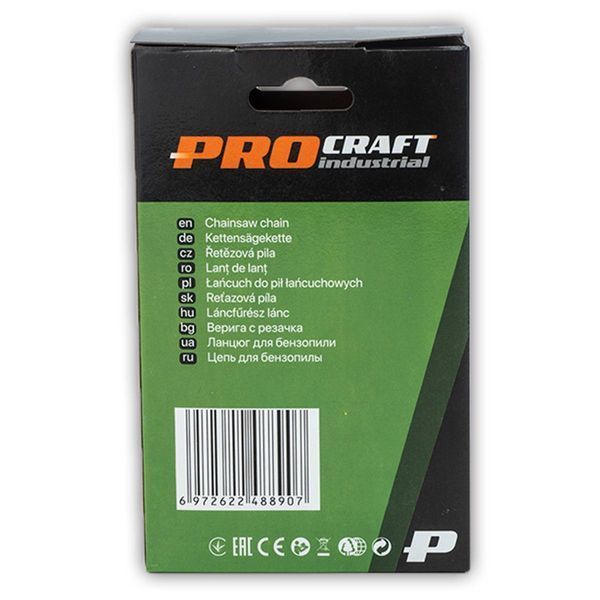 Ланцюг до ланцюгової пилці Procraft, 59 зв. крок 3/8 "Lp, ширина 0,050", коло PC-300059 фото