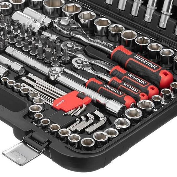 Набір інструментів 1/2 "& 3/8" & 1/4 ", 156ед., Cr-V STORM INTERTOOL ET-8156 ET-8156 фото