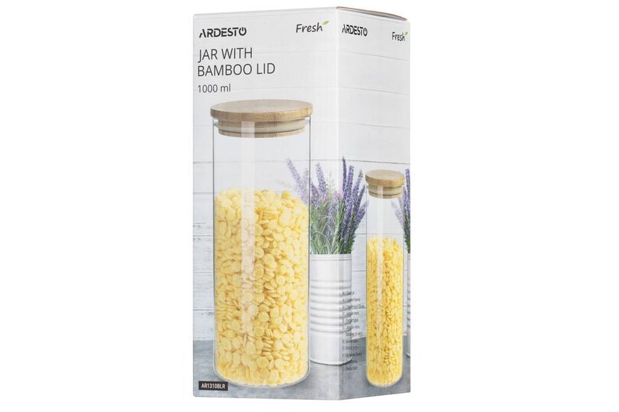 Банка для зберігання Ardesto Fresh Кругла 1000 мл (AR1310BLR) AR1310BLR фото