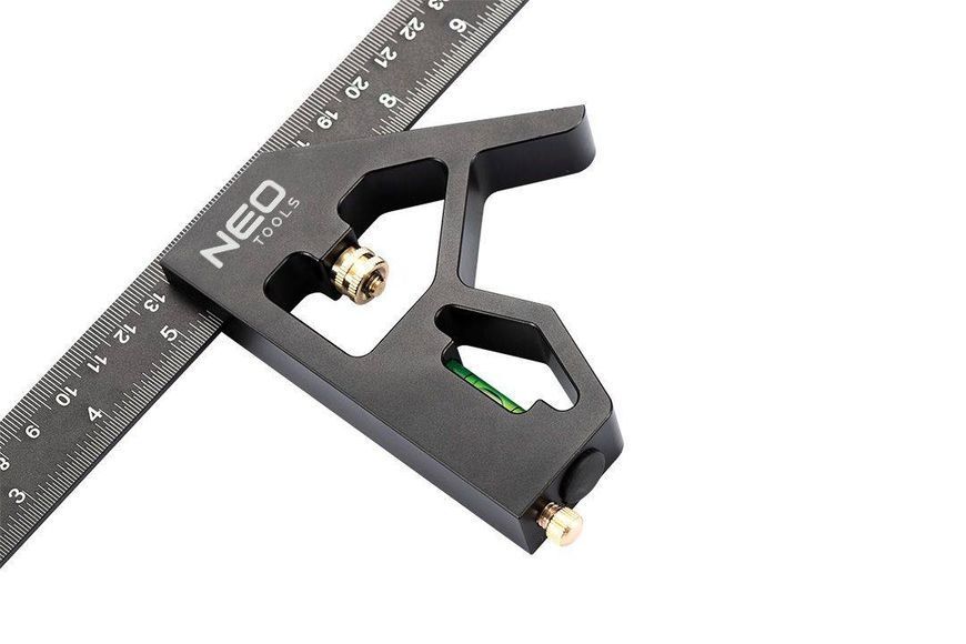 Кутник Neo Tools, алюміній, 30 см, руків`я з високою точністю нахилу 72-127 фото