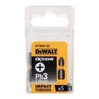 Акс.інстр DeWALT Біти ударні IMPACT TORSION EXTREME, Ph3, 25мм, 5шт DT7995T фото
