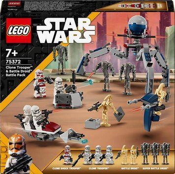 Конструктор LEGO Star Wars Клони-піхотинці й Бойовий дроїд. Бойовий набір 215 деталей (75372) 75372 фото