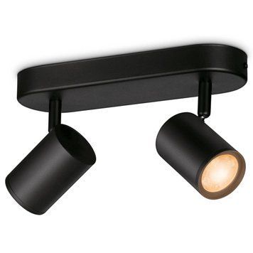Розумний накладний точковий світильник WiZ IMAGEO Spots 2х5W 2200-6500K RGB Wi-Fi чорний (929002659101) 929002659101 фото