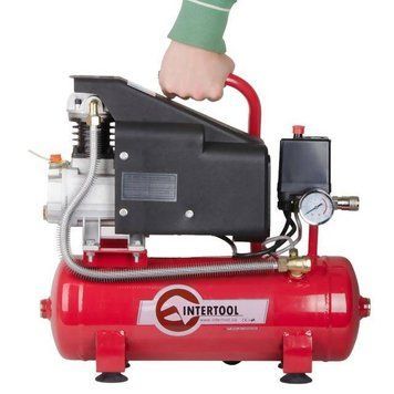 Компресор 9л, 0.75кВт, 1.0HP, 220 В, 8aтм, 160л/хвил INTERTOOL PT-0002 PT-0002 фото