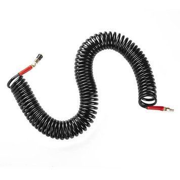 Шланг BLACK M-Flex 8*12 мм, 20 м спиральный полиуретановый с поворотным шарниром, латунными быстроразъемными соединениями STORM INTERTOOL PT-1798 PT-1798 фото