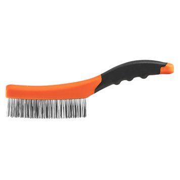 Щітка дротяна Neo Tools пряма, 4х16 рядів, прямий дріт 0.3мм, 260мм, двокомпонентне руків'я 39-050 фото