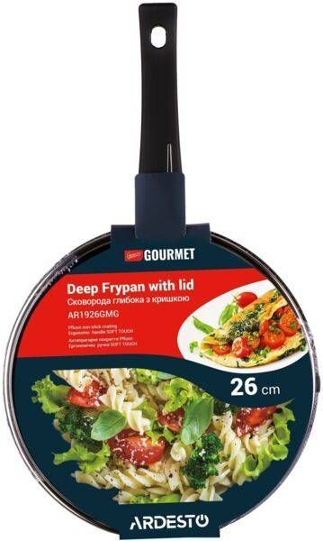 Сковорода Ardesto Gemini Gourmet Andria с крышкой, 26см, алюминий (AR1926GMG) AR1926GMG фото