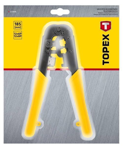 Topex 32D408 Клiщi для обтискання телефонних наконечникiв 6Р, 8Р 32D408 фото