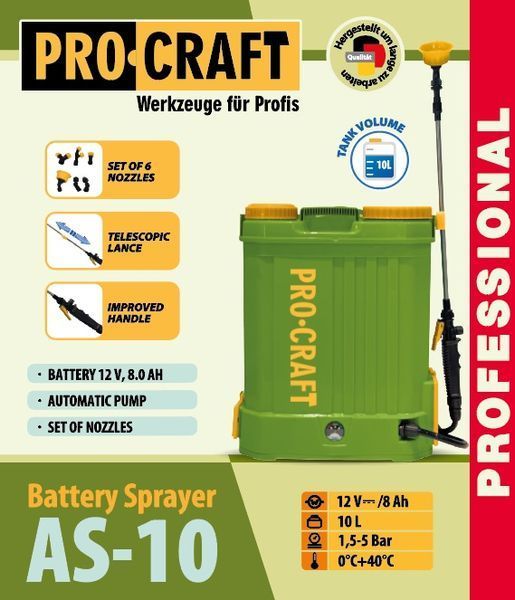 Обприскувач Procraft AS10 PC-000010 фото