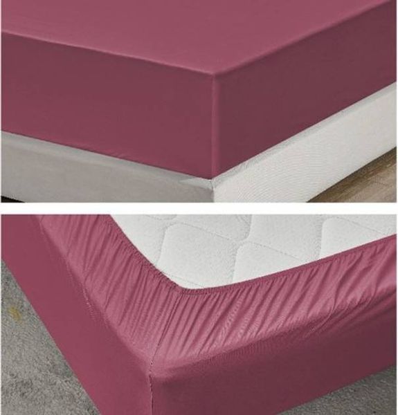 Простирадло на резинці Ardesto Mix&Match, 180x200+30см, 100% бавовна, сатин, ягідний (ART1820FSR) ART1820FSR фото