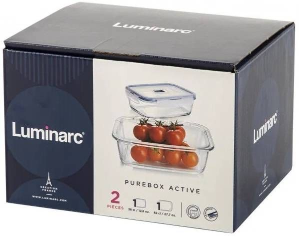 Контейнер LUMINARC PURE BOX ACTIVE /НАБІР/прямокут./380 мл.820 мл. (P7644) P7644 фото