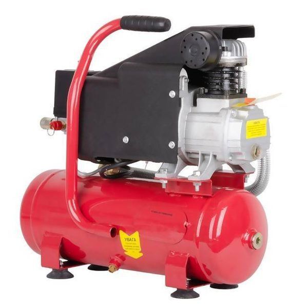 Компрессор 9л, 0.75кВт, 1.0HP, 220В, 8aтм, 160л/мин INTERTOOL PT-0002 PT-0002 фото