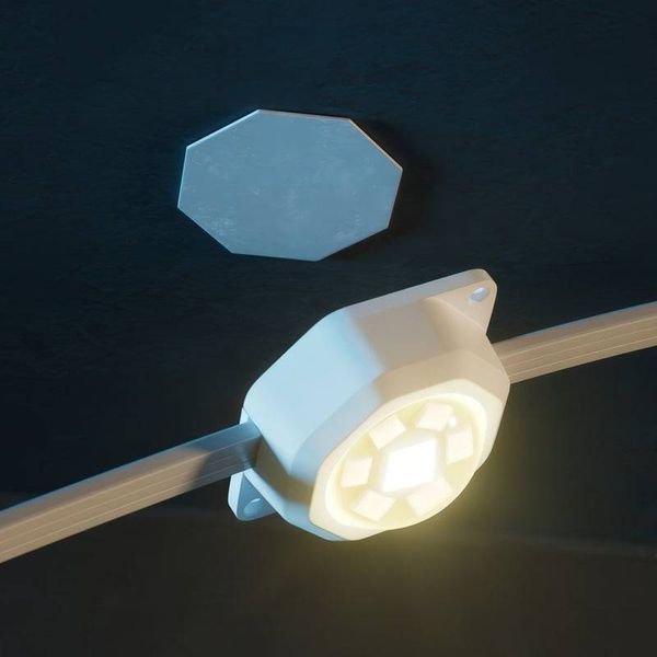 Smart LED Гирлянда Twinkly Permanent Light 72 RGB LED String, White Wire, Plug F (TWPL072STP-TEU) TWPL072STP-TEU фото