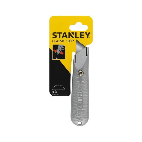 Stanley Ніж 19мм трапеція 140мм фіксованелезо серія 199 (блістер) (уп.12) 2-10-199 фото
