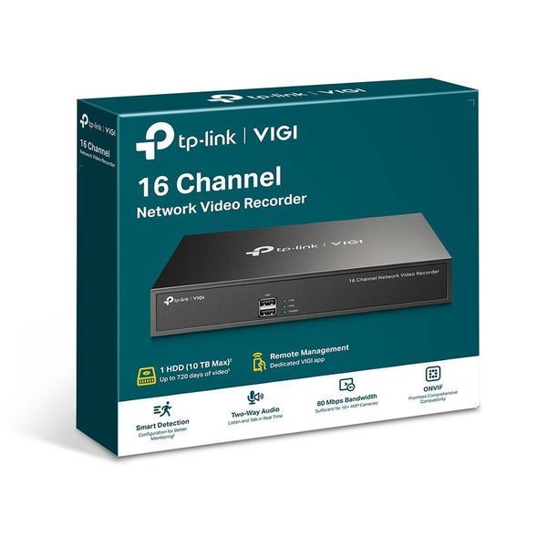 TP-Link IP-Відеорегістратор VIGI NVR1016H 16 каналів, 2xUSB, H265+, 1xHDD, до 10 ТБ VIGI-NVR1016H фото