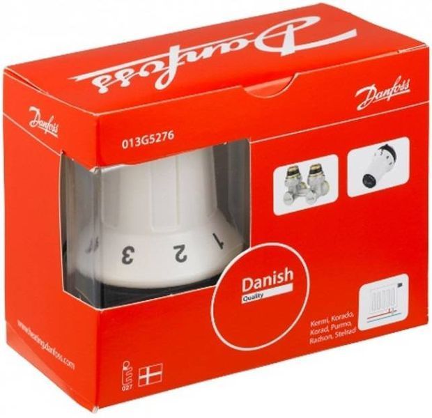 Комплект радіаторних терморегуляторів Danfoss RAS-CK+RLV-KS 1/2", кутовий (013G5276) 013G5276 фото