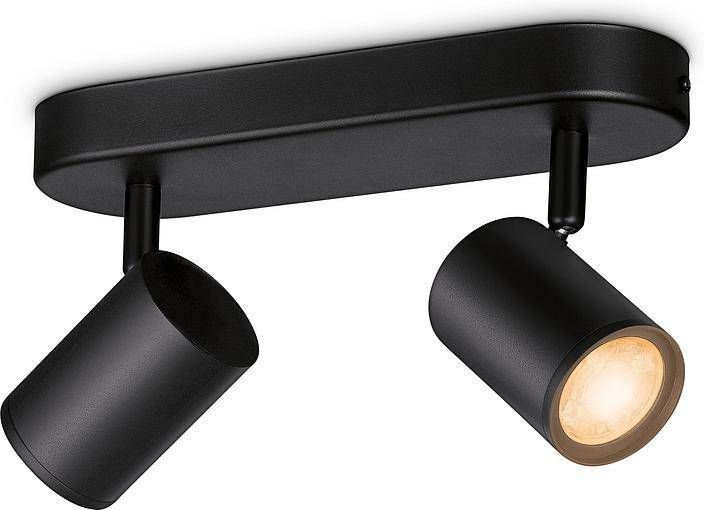Розумний накладний точковий світильник WiZ IMAGEO Spots 2х5W 2200-6500K RGB Wi-Fi чорний (929002659101) 929002659101 фото