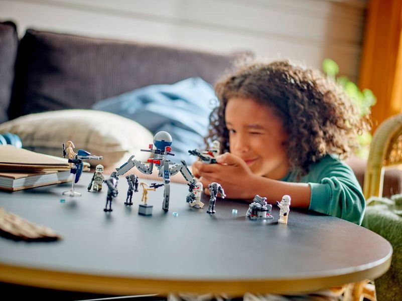 Конструктор LEGO Star Wars Клоны-пехотинцы и Боевой дроид. Боевой набор 215 деталей (75372) 75372 фото