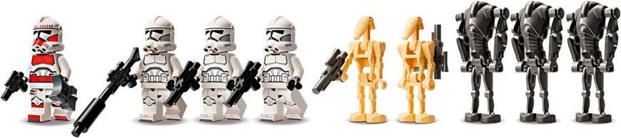 Конструктор LEGO Star Wars Клоны-пехотинцы и Боевой дроид. Боевой набор 215 деталей (75372) 75372 фото