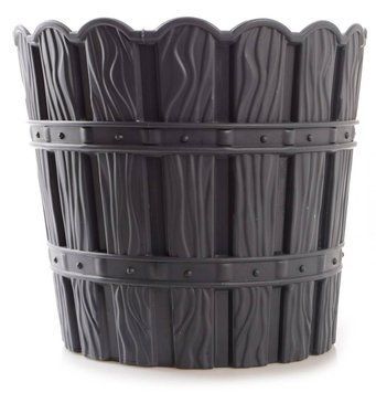 Цветочный горшок VIOLET HOUSE 1052 BAMBOO ANTRACITE д/цветов с дренажом 0.6 л. (1052 BAMBOO ANTRACITE 0.6 л.) 1052 BAMBOO ANTRACITE 0.6 л. фото