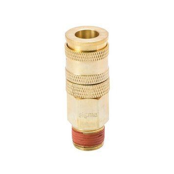 З'єднання швидкознімне посилене з фіксатором MT 3/8" (латунь) SIGMA (7021621) SG-7021621 фото