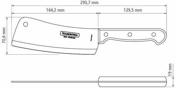 Нож TRAMONTINA POLYWOOD Резак /15 см поварский (чер.дер) инд.уп (21134/176) 21134/176 фото