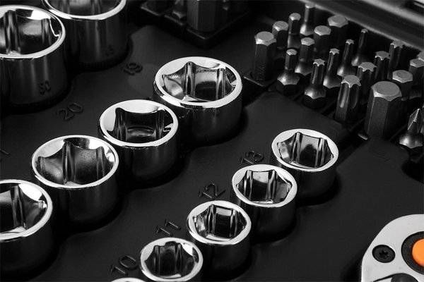 Набор торцевых головок Neo Tools, 73шт, 1/2", 1/4", CrV, кейс (10-054) 10-054 фото