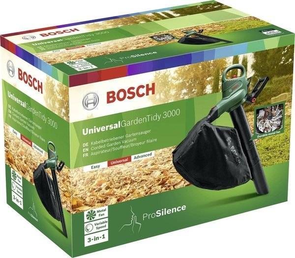 Воздуходувка-пылесос Bosch UniversalGardenTidy 3000, 3000Вт (06008B1001) 0.600.8B1.001 фото