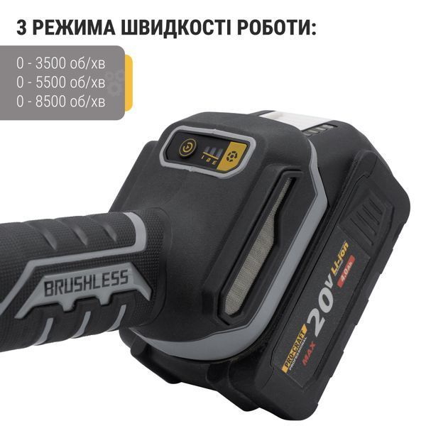 Акумуляторна болгарка Procraft industrial AG125С (без акб та зп) PC-101255 фото