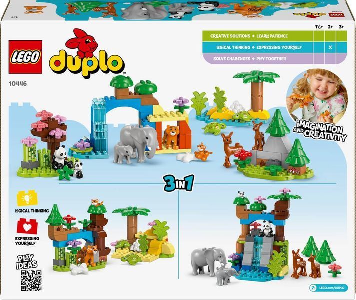 Конструктор LEGO DUPLO Родини диких тварин 3 в 1 92 елементи (10446) 10446 фото