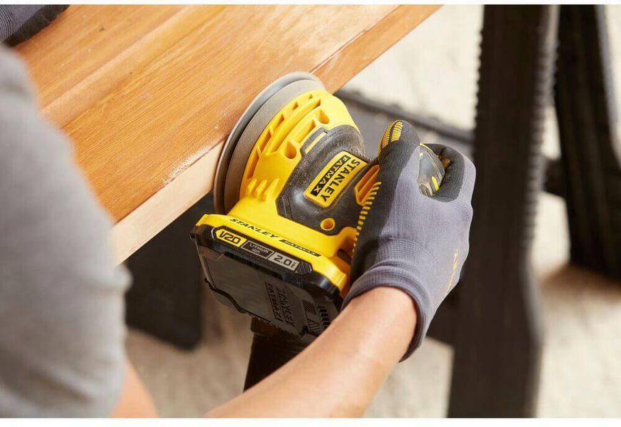 Шліфмашина ексцентрикова акумуляторна безщіткова STANLEY FATMAX SFMCW220D1S SFMCW220D1S фото