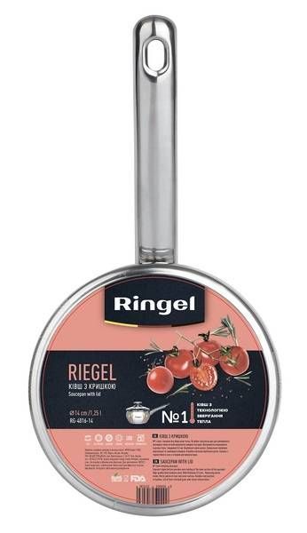 Ківш RINGEL Riegel 14 см (1.25 л) з кришкою (RG-4016-14) RG-4016-14 фото