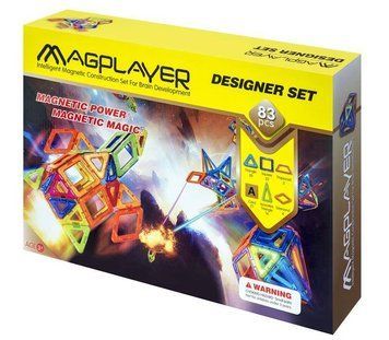 Конструктор Magplayer магнітний набір 83ел MPA-83 фото