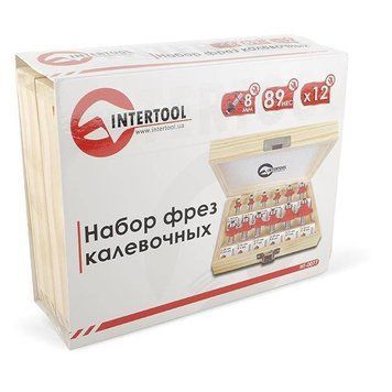Набір фрез кальовочних, 12 шт. INTERTOOL HT-0077 HT-0077 фото