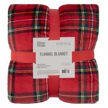 Плед Ardesto Christmas Flannel 160х200см, 100% поліестер, клітинка, червоний ART0133PB фото